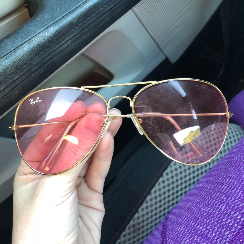 Pink ray ban aviators